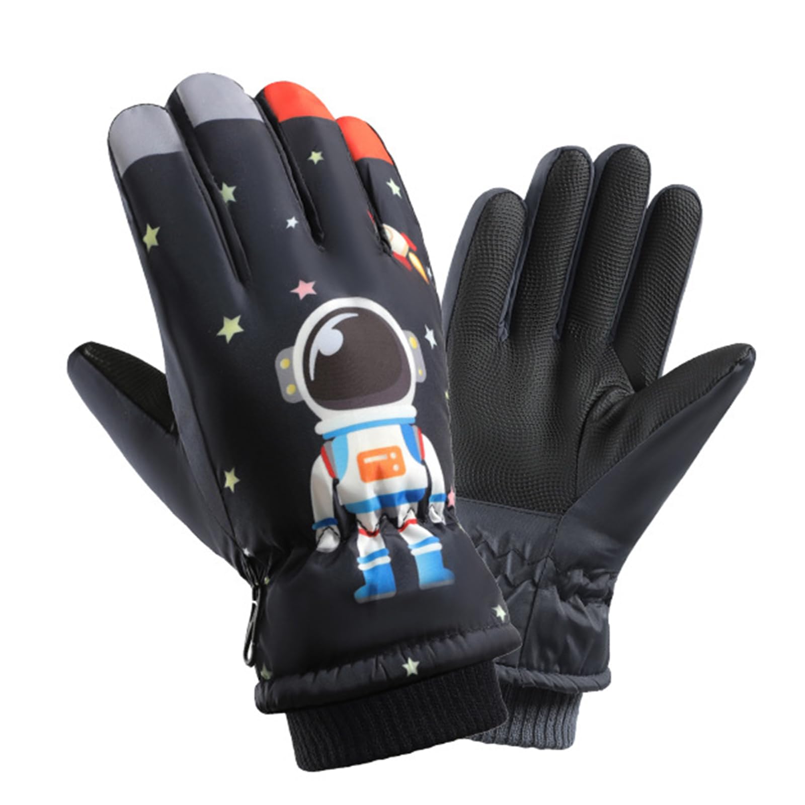 Dziecięce rękawice narciarskie, rękawice narciarskie dla nastolatków zimowe rękawice śnieżne ciepłe rękawiczki snowboardowe rękawice dziecięce 8-14 lat