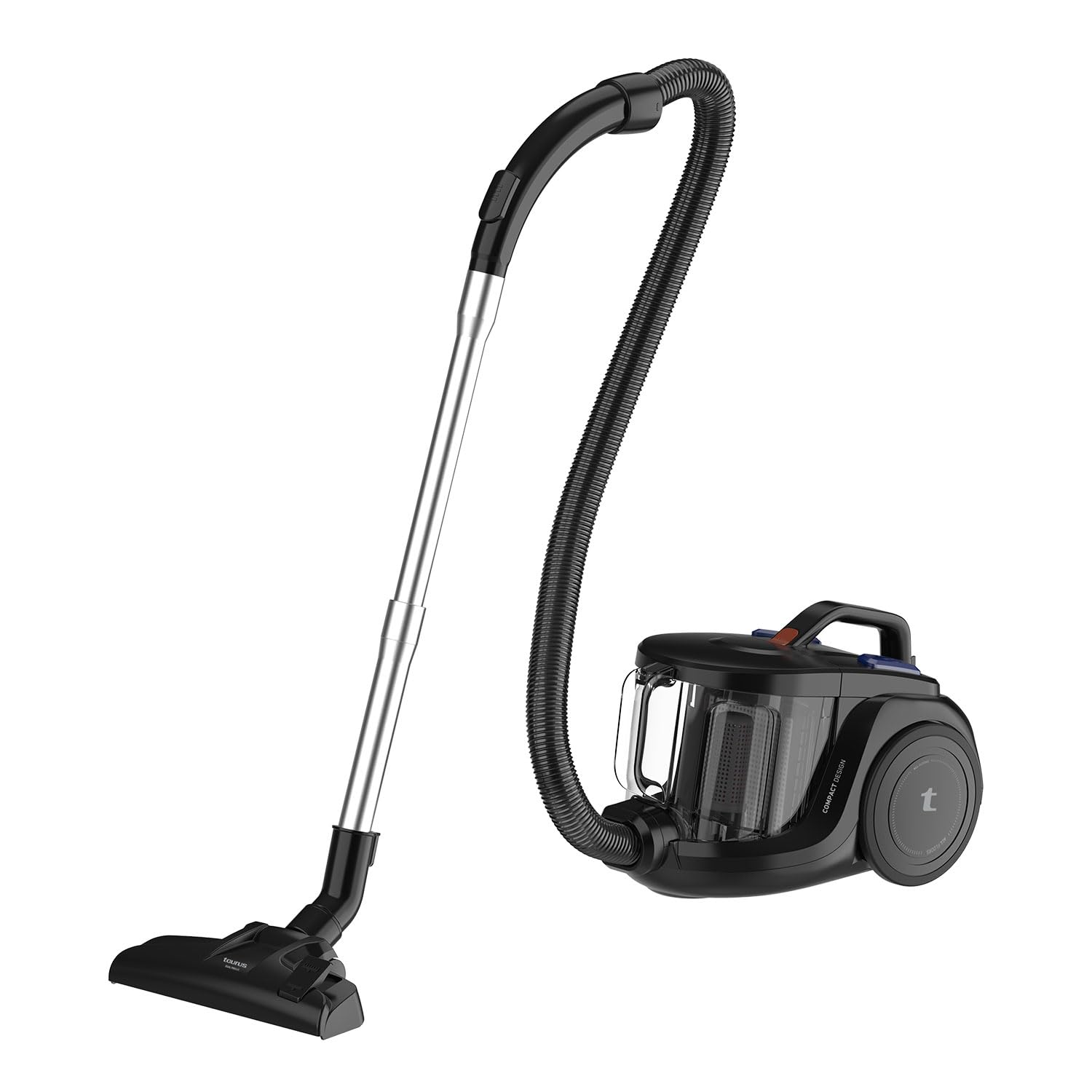 Taurus Guzzler Cyclone - Aspirador sin Bolsa, 850W, para Todo Tipo de Suelos, depósito 2L, Doble Sistema de filtración, filtros extraÃbles y Lavables, Ruedas de Goma, Recoge Cables, Accesorios
