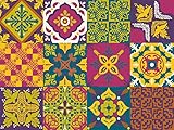Añade un toque artístico a tu hogar con estos vinilos autoadhesivos inspirados en los diseños tradicionales de los azulejos portugueses.