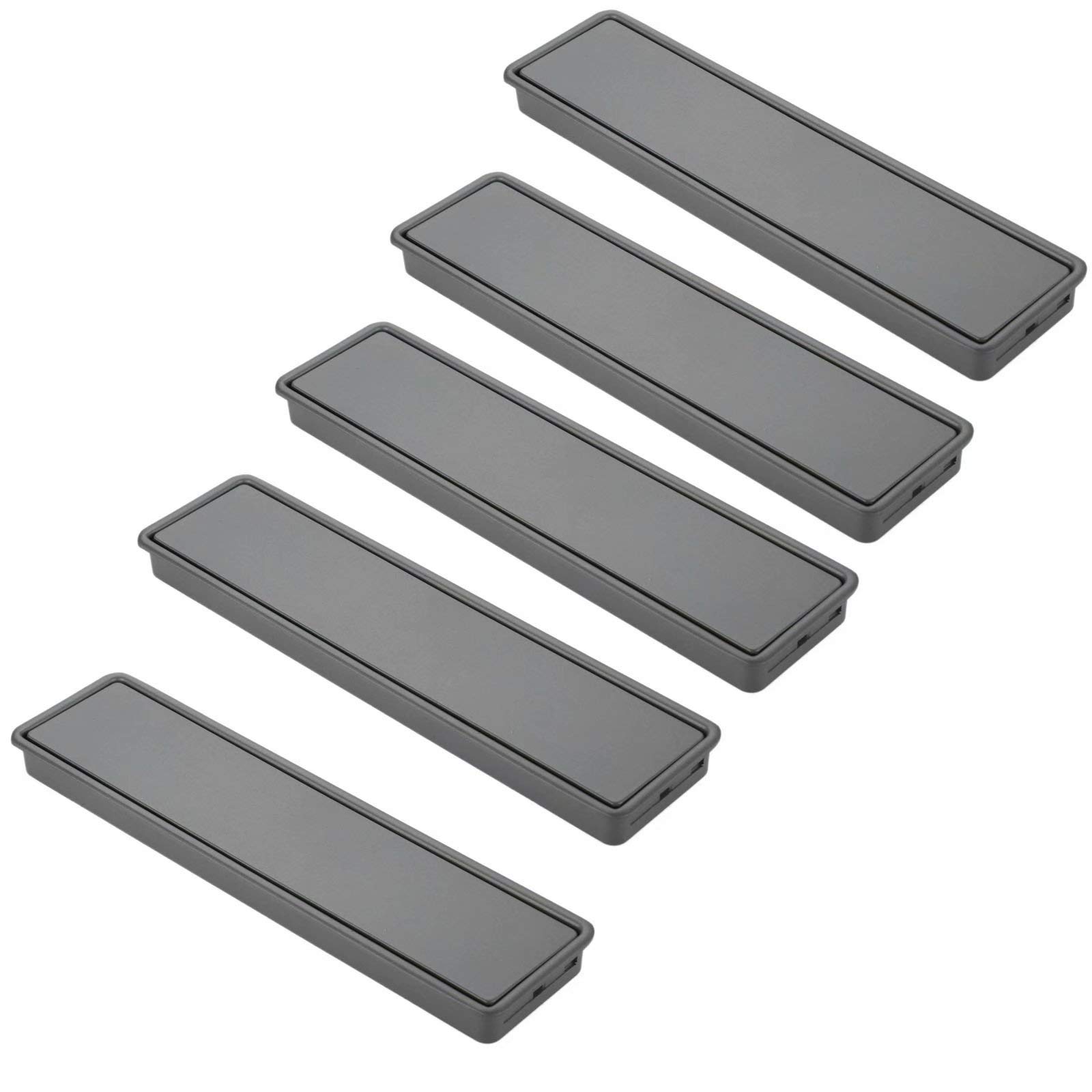 EVWGNPQRV Concealed Drawer Handles, Flush Concealed Recessed Drawer Pull Multicolor Multisize Zinc for Door Cabinet(Grijs,Hole Distance:160mm)