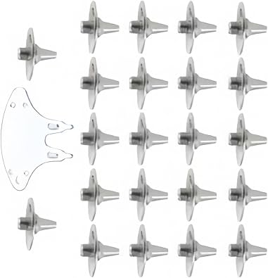 Xinsheinelry High Performance Cricket Shoe Studs Screw-in Spike Universal Corology Spike Shoe Accessories Screw-in Cleat Pin, Silver Iron Nails