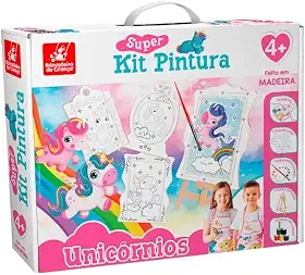 Brincadeira de Criança Super Kit de Pintura Unicórnios