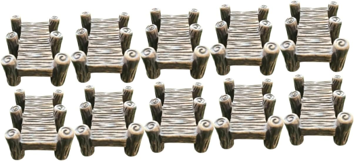 Resin Decorative Bridge Ornaments 10pcs for Garden and Indoor Display