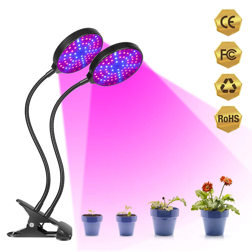 Lampada Piante, LED Coltiva La Luce Regolabile, USB Ricaricabile Telecomando Luce Crescita Pianta, LED Plant Light per Soggiorno Ufficio Interno