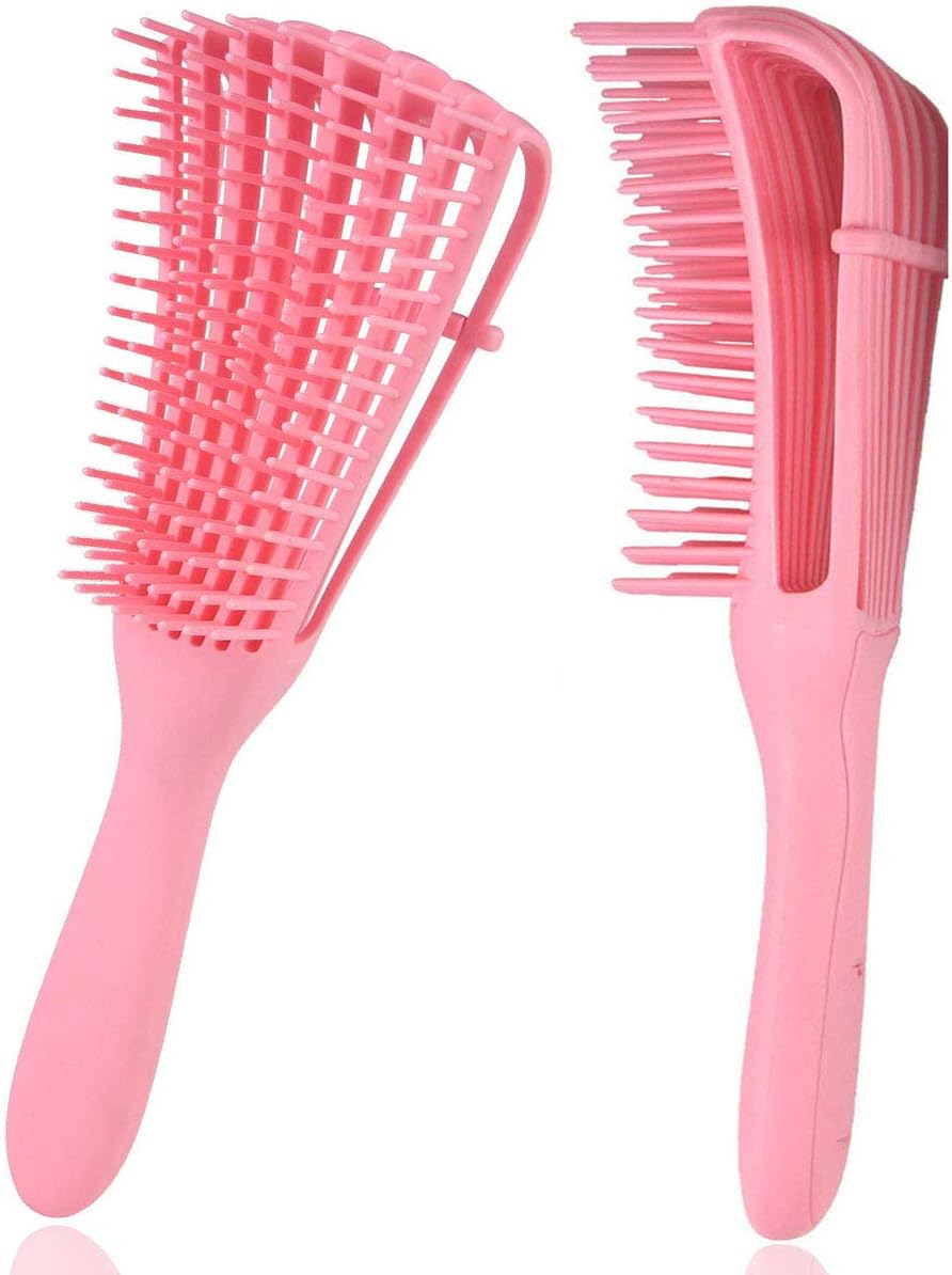 SYBF Detangling Brush for Curly Hair, Hair-Detangler for Afro Textured 3a to 4c Wavy for Wet/Dry/Long Thick Curly Hair,Improve Hair Texture-Easy Clean - Assorted Colors