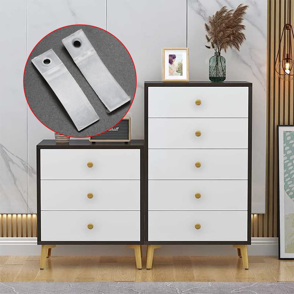 Alamic Drawer Stops Drawer Stoppers for Dresser Plastic Drawer Stopper with  Screws for Furniture Chests Drawers Dressers - 20 Pack