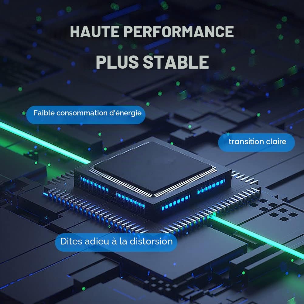 Adaptateur HDMI vers VGA 1080P Femelle vers Mâle Convertisseur Câble Audio Vidéo 3,5 mm