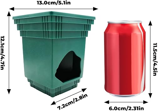 Frog Tank Accessories, 2-in-1 Plastic Reptile Hide with Bowl on the Top, Habitat Hideout for Tree Frogs, Dwarf Frogs, Toads, and Other Small Reptiles