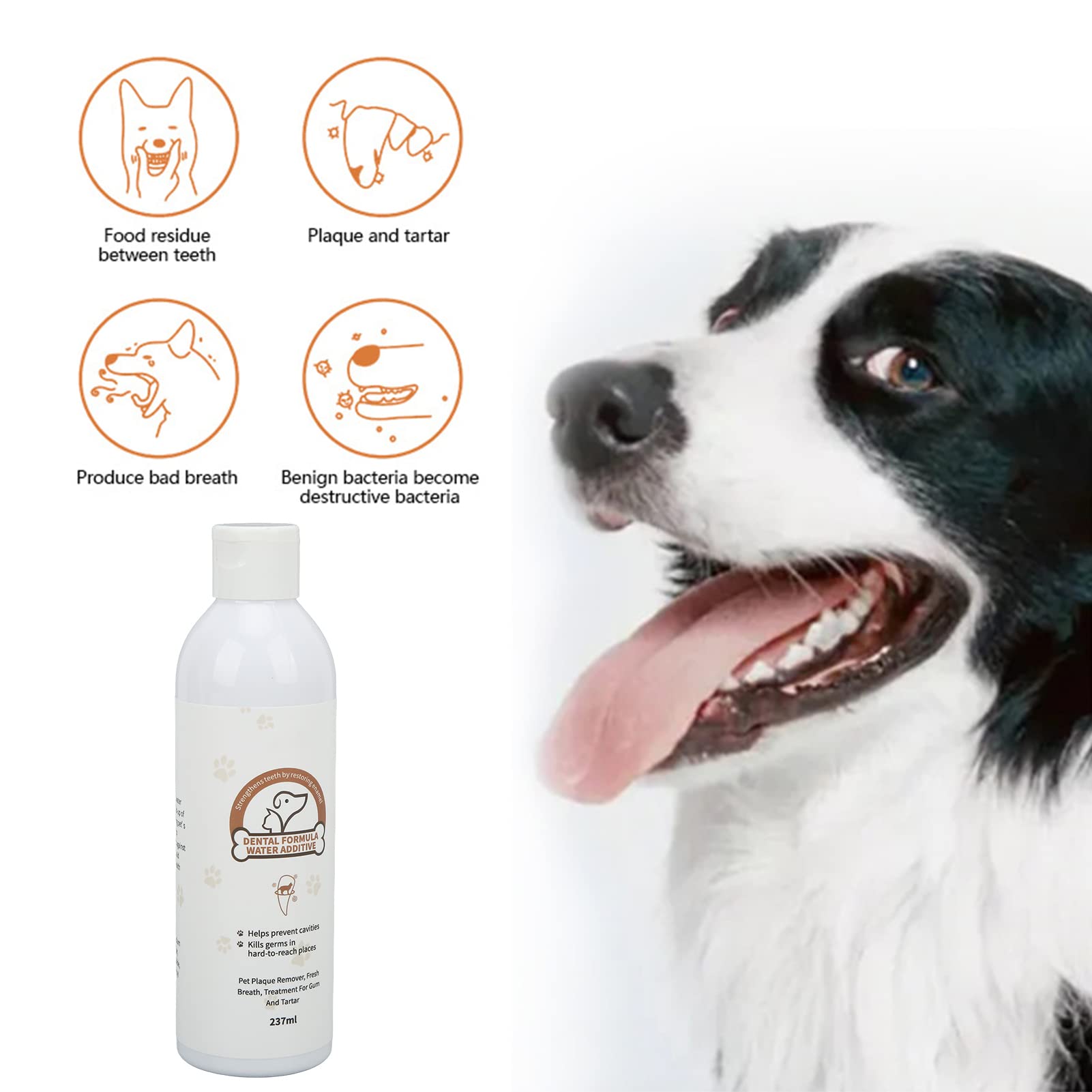EVTSCAN Pet Mouthwash Dogs and Cats Oral Cleansing Water Pet Dental Care Solution for Bad Breath and Tartar 237ML - Image 4