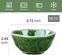 Vista 7 de vicrays Juego de vajilla de 8 piezas – Bandeja de cerámica para servir pequeños cuencos de postre, aptos para microondas, horno y lavavajillas