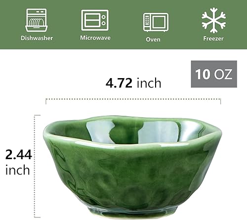 Miniatura 7 de vicrays Juego de vajilla de 8 piezas  Bandeja de cerámica para servir pequeños cuencos de postre, aptos para microondas, horno y lavavajillas,