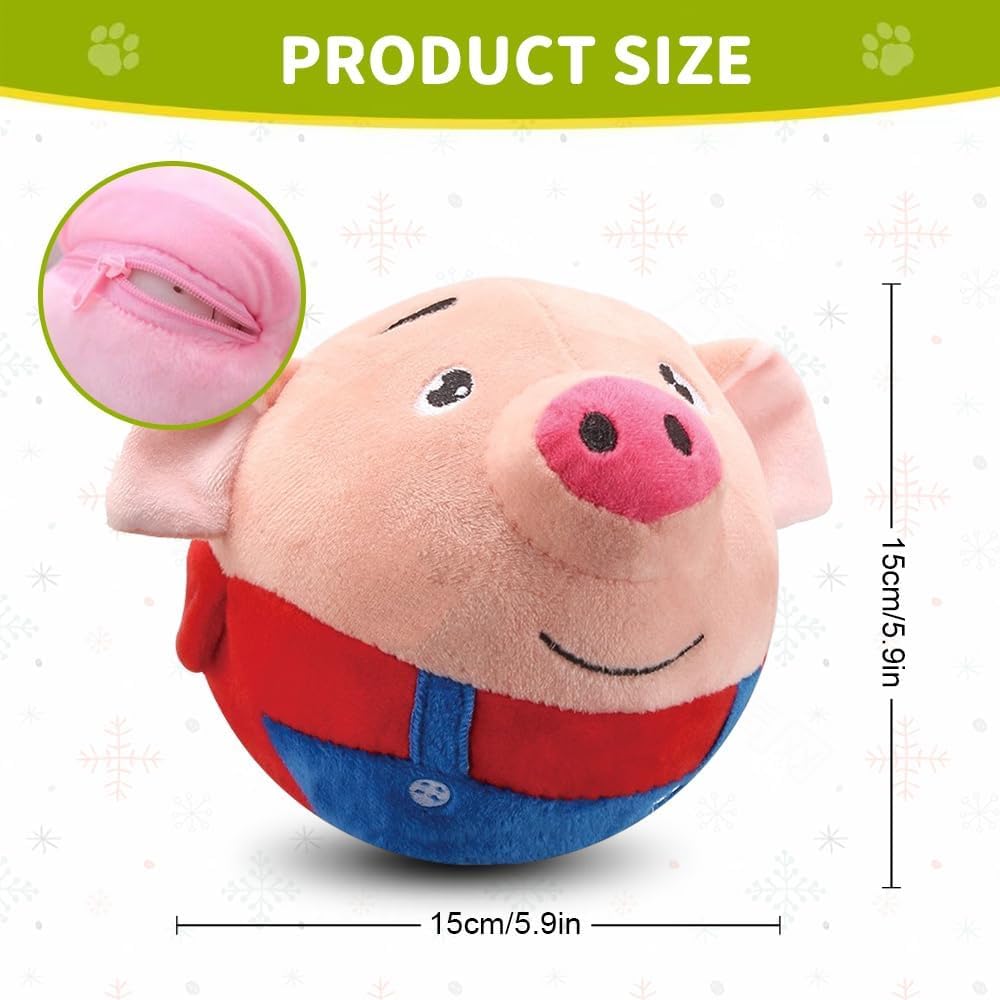 Pandaworld Dancing and Singing Piglet, Active Moving Plush, Moving Interactive Dog Plaything, Washable Cartoon Pig Plaything, Plush Sound Electronic Shake 3