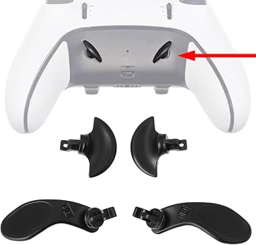 4pcs Controller Back Paddles Black Compatible with PS5 DualSense Edge