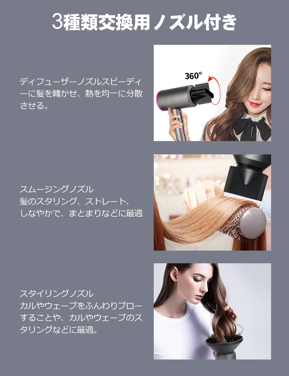 Amazon | VING ヘアドライヤー 2020サーモスタットヘアドライヤー 冷熱