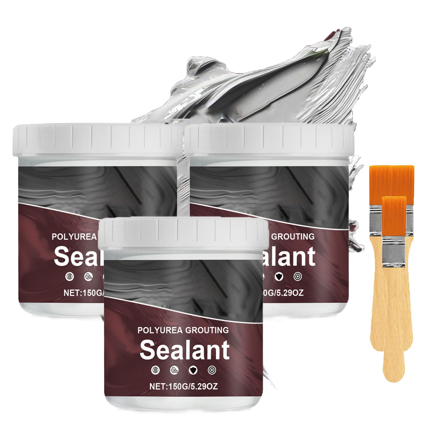 Polyurea Grouting Sealant, Grout Sealer for Shower Tile, Polyurea Grout Sealant, Waterproof Sealant Coating, Waterproof Insulating Sealant, Polyurea Coating (3PCS)