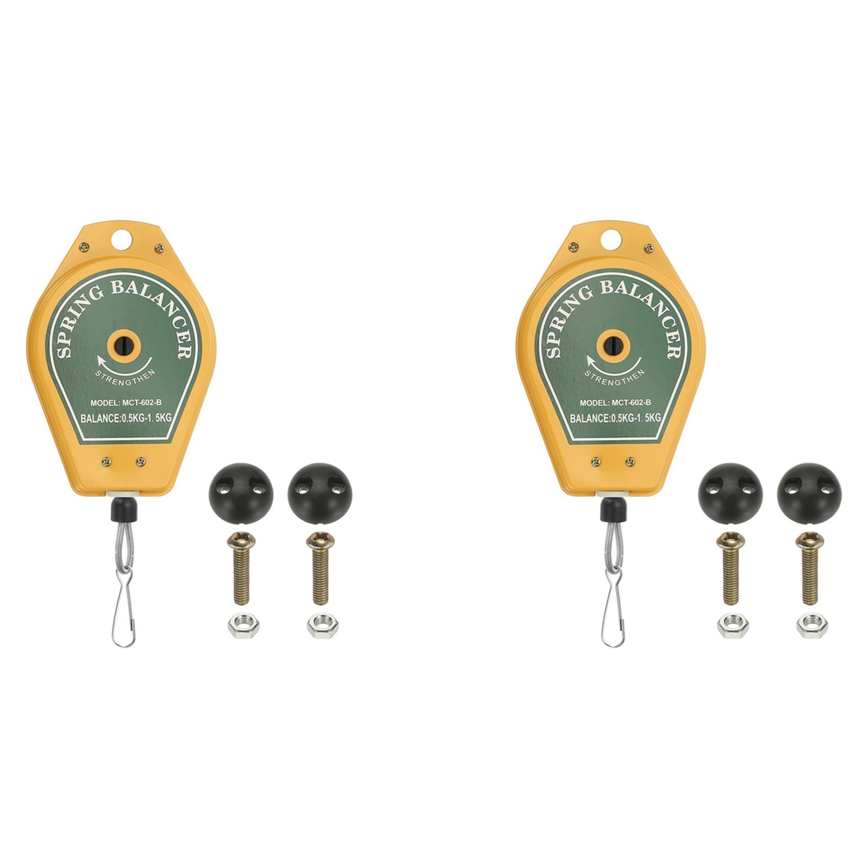 Jnchdghwa As Shown 2X Retractable Spring Balancer, Bearing Spring Tool Load Balancer 4Feet Adjustable Cable Retractor 1.1-3.3Lbs(0.5-1.5Kg)