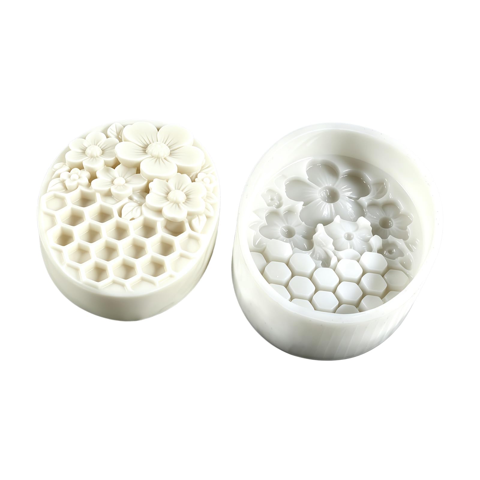 Greabuy Embossing Flower Silicone Soap Mold Multipurpose Silicone Mold for Soap Chocolate Making Flower Molds