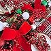 Winlyn 50 Yards Christmas Red Velvet Wired Ribbon 2-1/2