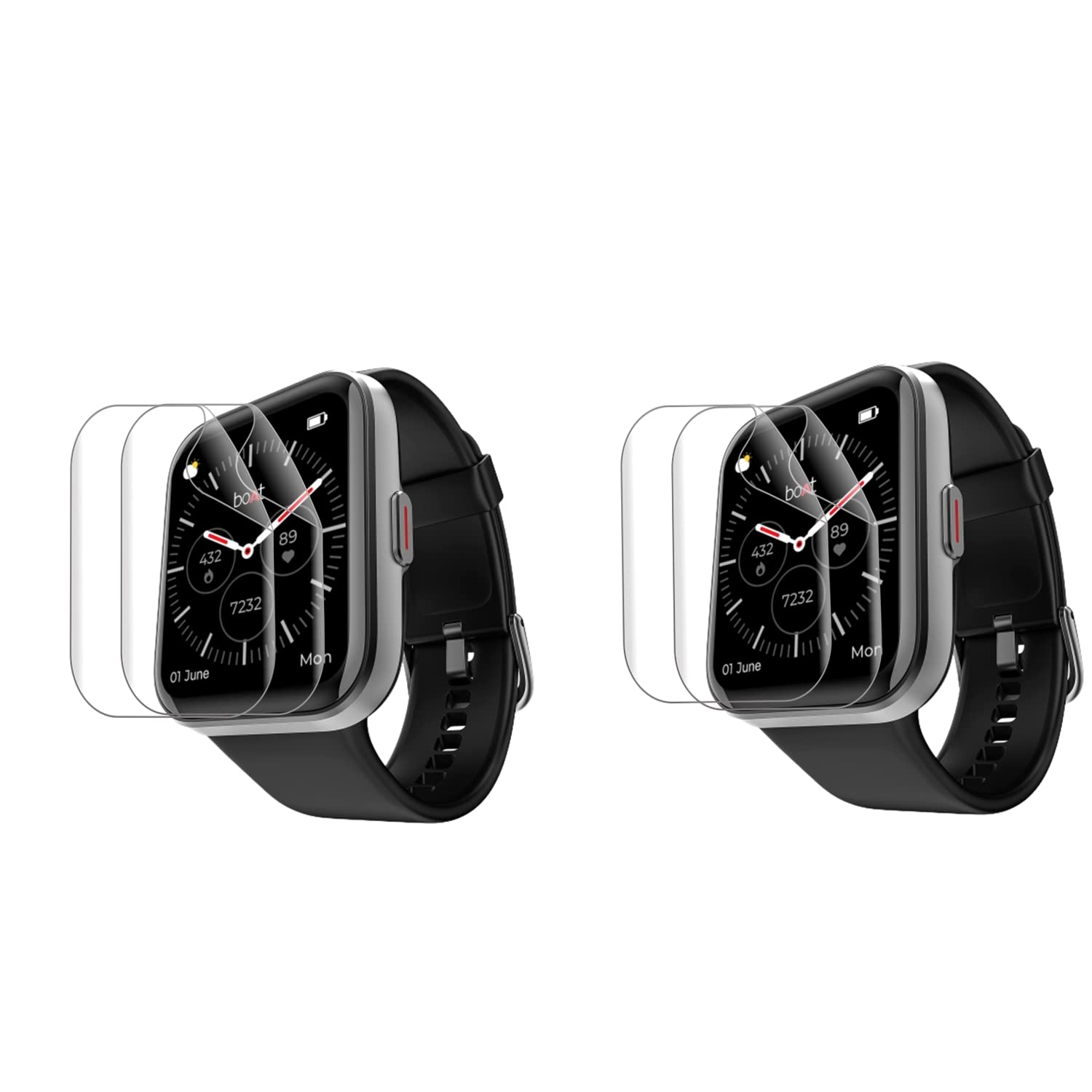 KTCOO [Pack 4 For Boat Xtend Talk Smart Watch Screen Guard Scratch Guard Full Screen Protector Compatible for Boat Xtend Talk 1.69" inch- Flexible TPU - HD Clear (Pack of 4) (B0BBWBVSC7) Amazon Price History, Amazon Price Tracker