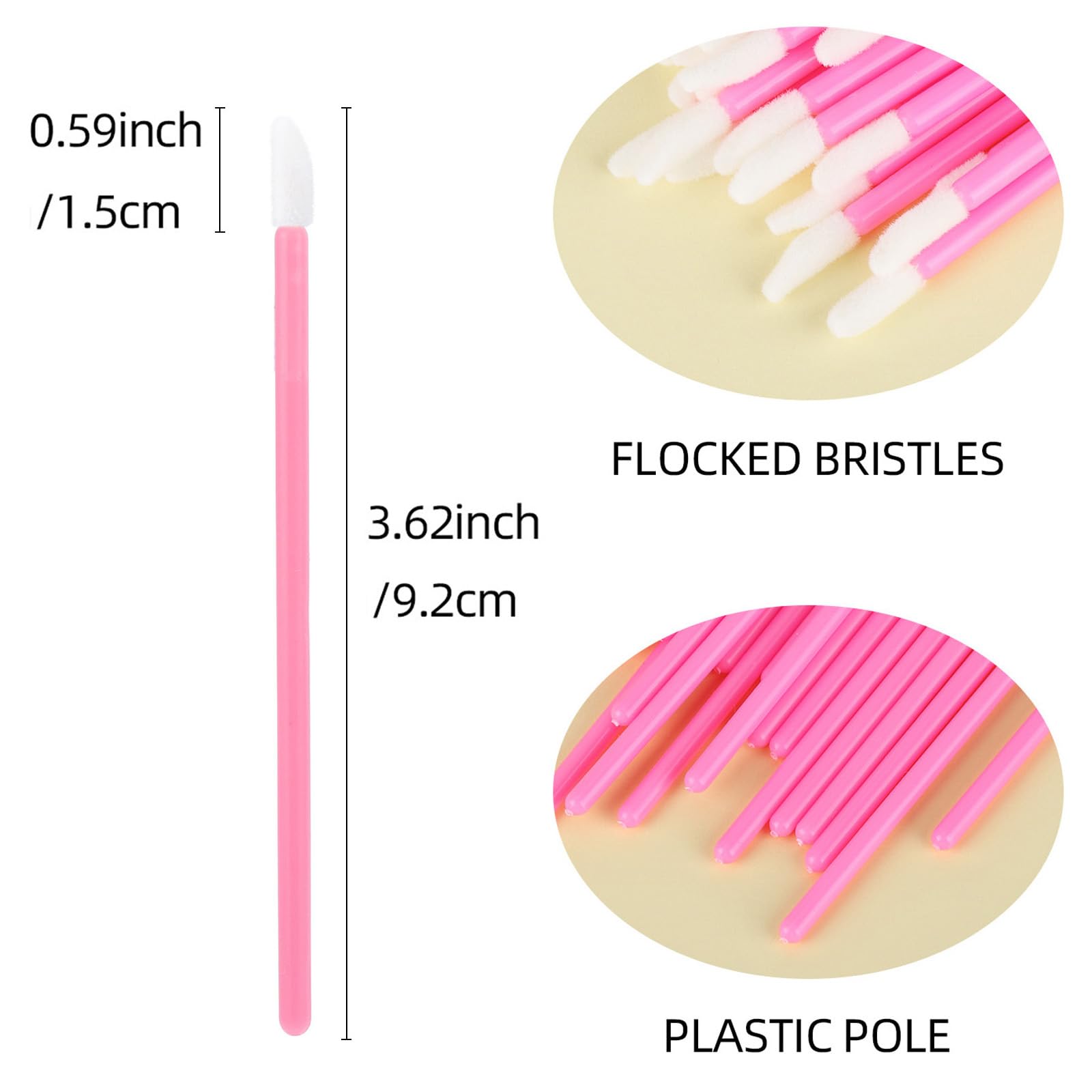 400 Stück Lippenpinsel, Lippenstift-Applikator, Lipgloss-Stäbe für Augen, Make-up-Anwendung