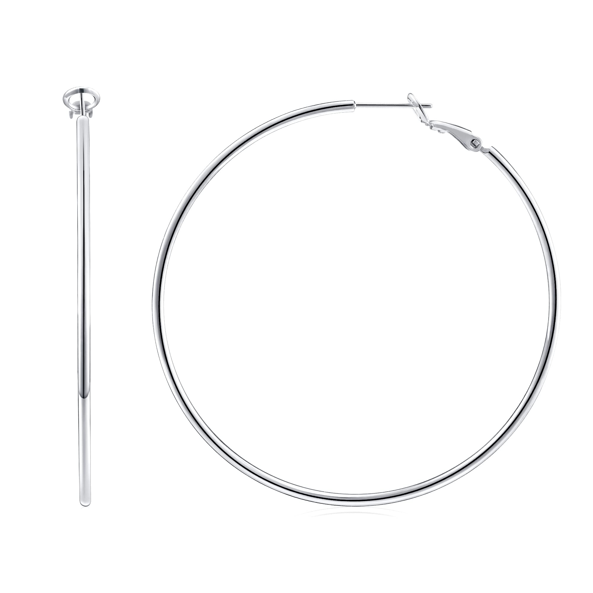 Gacimy Gold Hoop Earrings for Women, 14K Gold Plated Thin Hoops