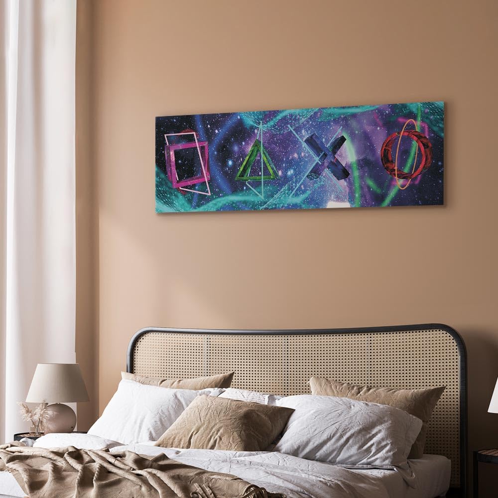 murando - Leinwandbild Gaming Play Game, 150x50 cm, 1-teilig, Schlafzimmer | Hochwertige Leinwand, sofort aufhängbar, ideal fürs Wohn- oder Schlafzimmer, wasserfest und lichtecht, langlebig, stilvoll