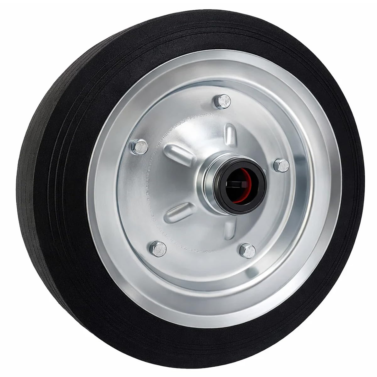 Ersatzrad Ø250 mm – Schwarzes Industrierad mit Vollgummireifen, Bohrung 25 mm – Robustes Rad für Transportwagen Modell (90/25)