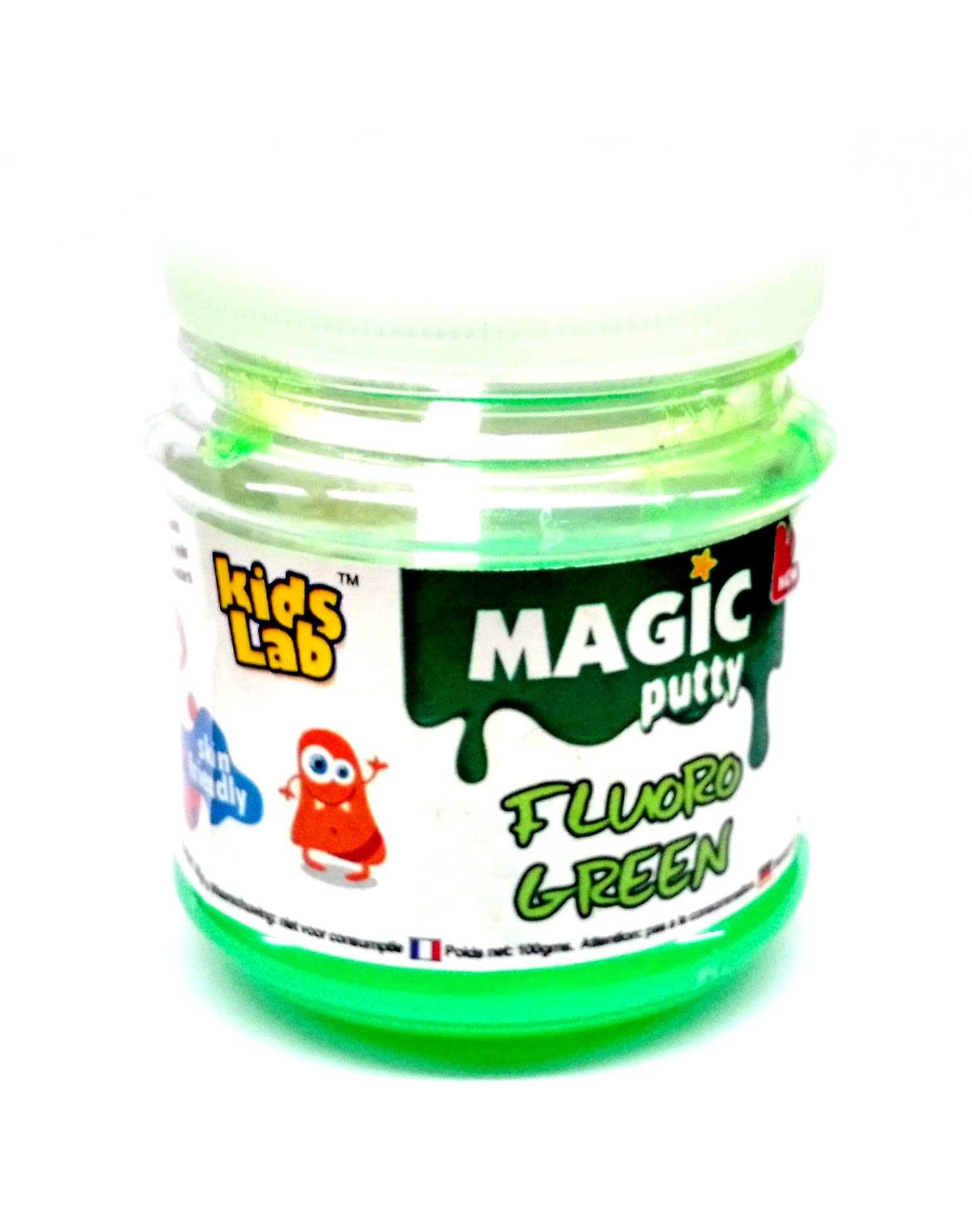 KidsLab Magic Putty Fluoro Green Skin Friendly New 100gms