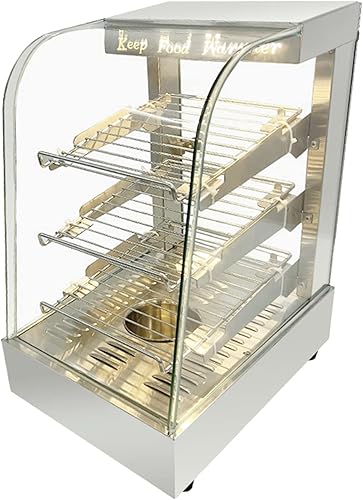 Miniatura 1 de Vitrina de calentamiento de alimentos de 15 pulgadas, vitrina de calentamiento caliente con puerta corredera y bandeja de agua, comercial (15