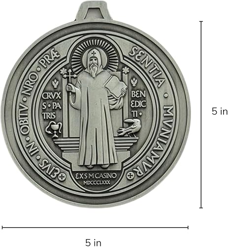 Miniatura 5 de MUNIFICENCE SAN BENEDICTO ROJO PROTECCIÓN DEL HOGAR PUERTA BENDICIÓN CON ENCANTES Y UNA MEDALLA DE PLATA SAN BENEDICTO EXTRA GRANDEPROTECCION DE