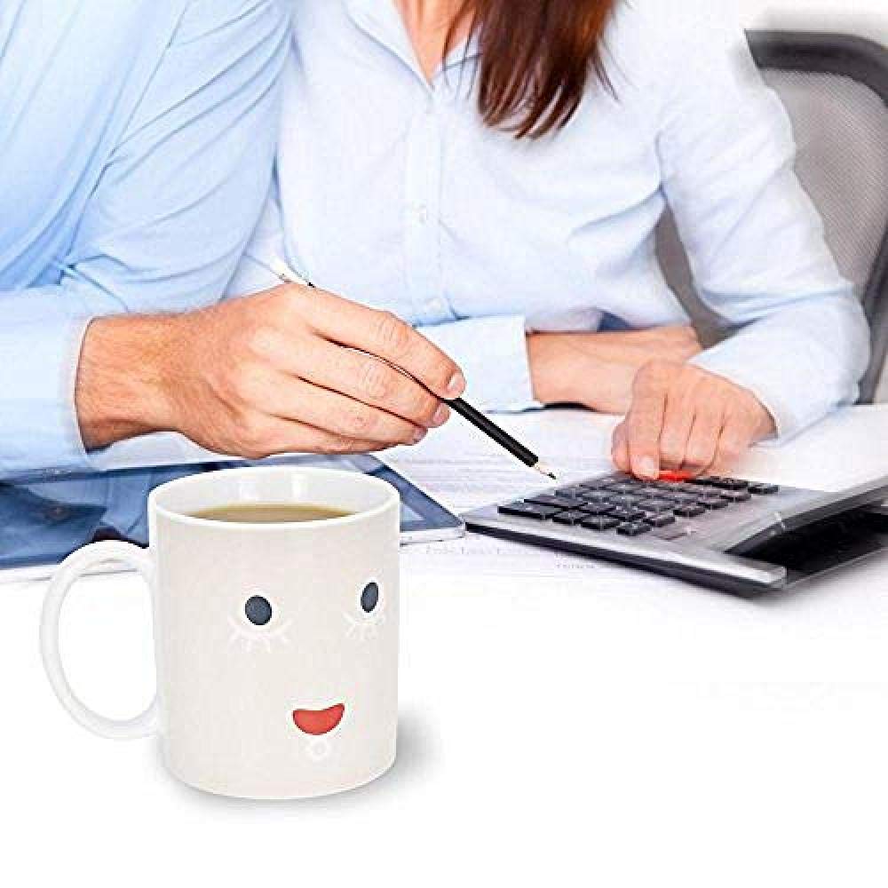 Taza mágica que cambia de color para cumpleaños, oficina, amigo, familia, regalo @negro 6@Black7