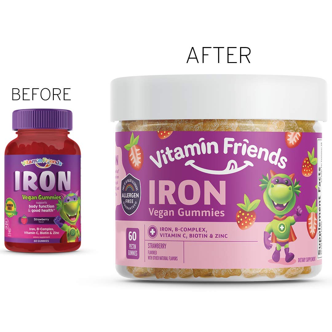 Buy Vitamin Friends Gummy Bear Iron Supplement for Kids (3 Pack 90
