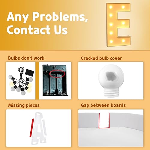 Miniatura 5 de imprsv Letras iluminadas de marquesina, letras de mosaico de 3 pies para baby shower, compromiso, decoración de fiesta de graduación, letras grandes