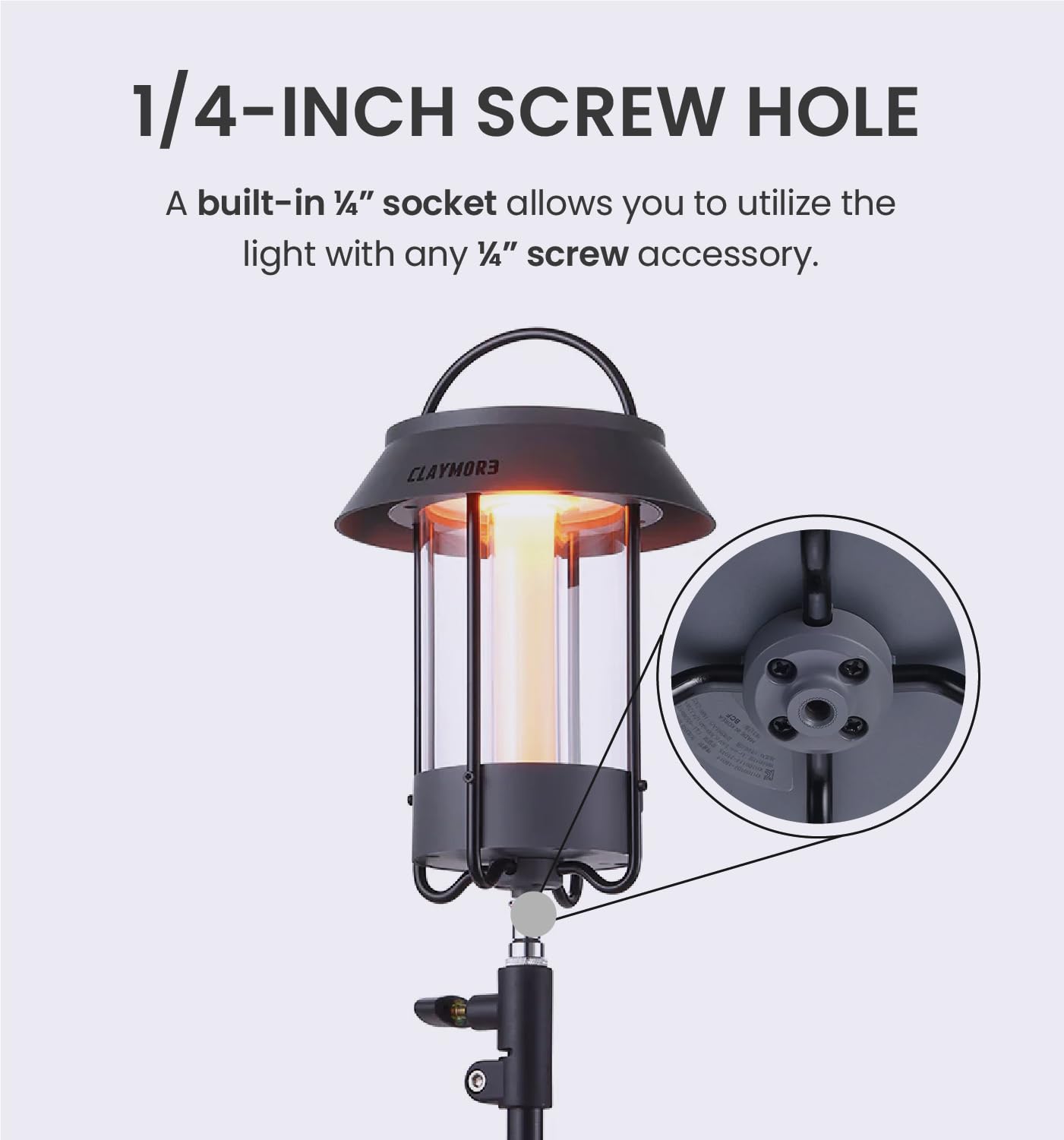 CLAYMORE Selene Lamp (Dark Gray) - Aesthetic Portable Outdoor Lamp