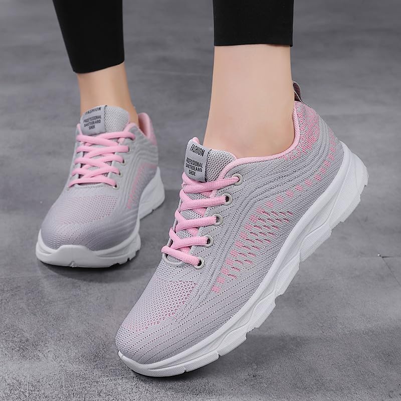 Tenis deportivos para correr para mujer, ligeros, transpirables, de malla, cómodos, amortiguadores, para gimnasio, fitness, correr a la moda
