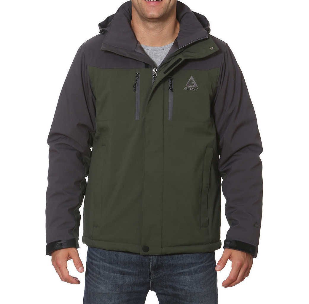 Gerry Vault Technologies Outdoor Performance Insulated Jacket for Men (XXL, Gray/Olive)