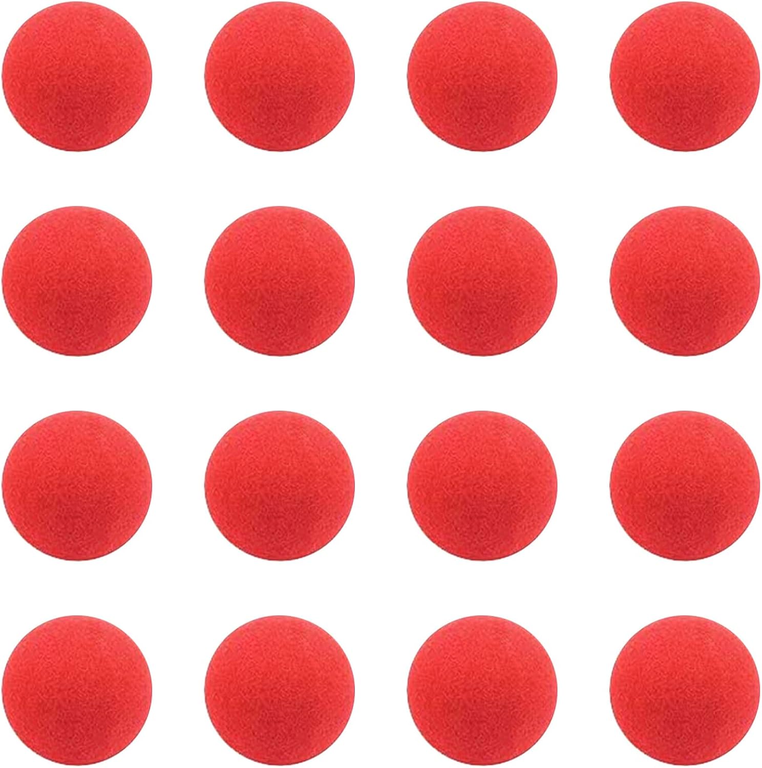 HOTMNTY Narices de Payaso,Rojo Nariz de Esponja Payaso,Espuma Clown Nose,Nariz de Juego de Rol,Nariz de Espuma de Circo,para Traje de Fiesta de Disfrazar en Halloween Navidad Carnaval,16 Piezas