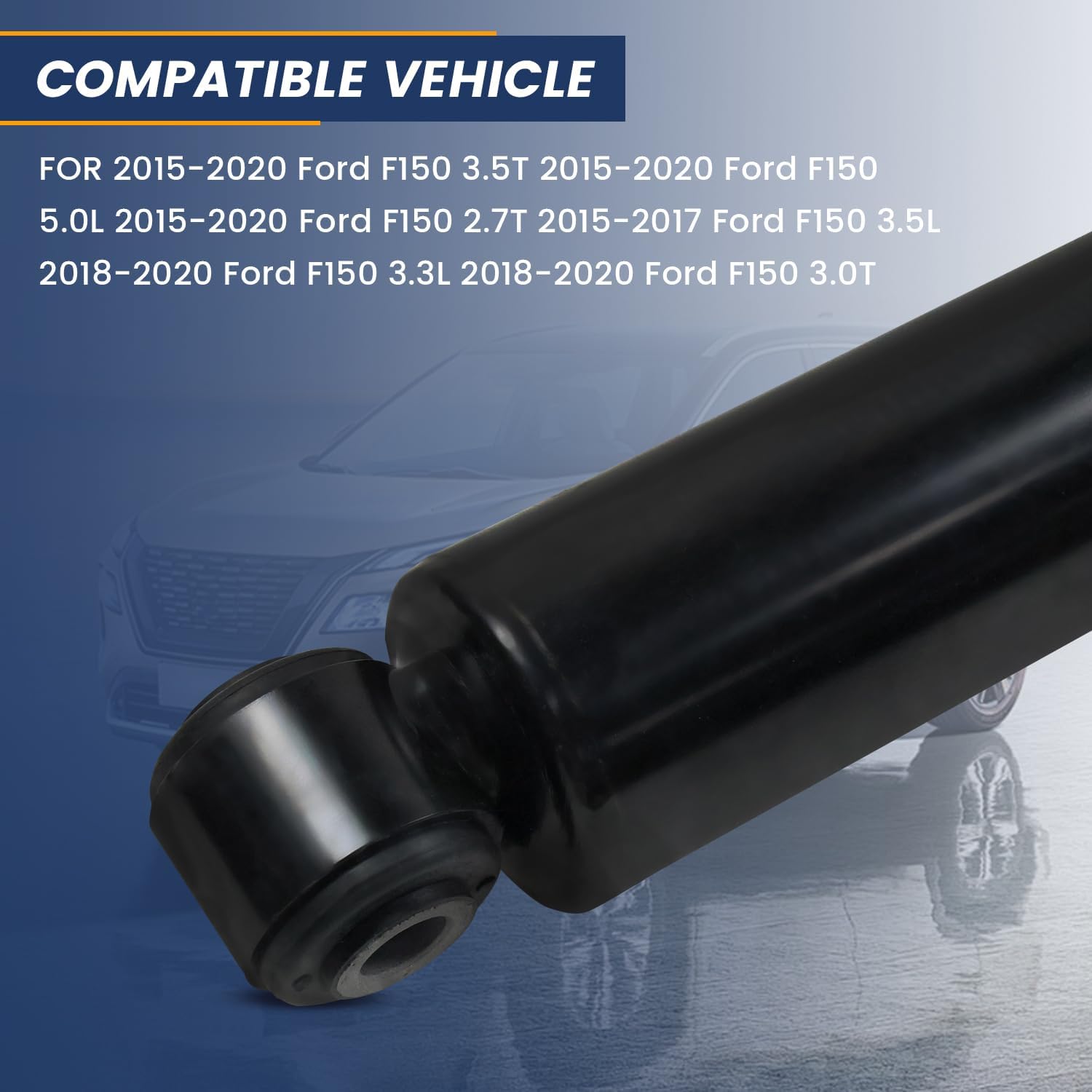 2PCS Rear Shock Absorbers Compatible with Ford F150 2015 2016 2017 2018 2019 2020, Replace 911335, 342789