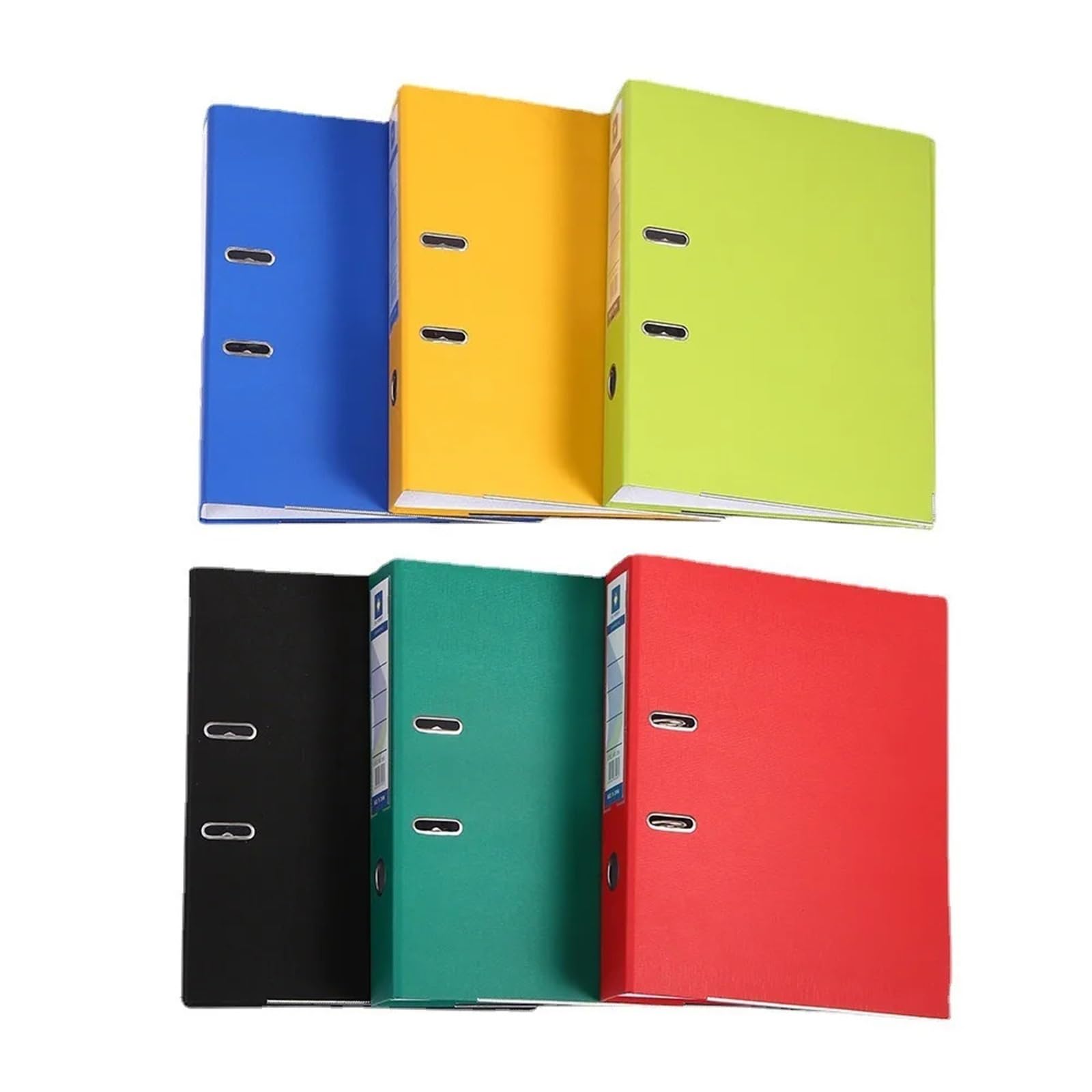 2 Pezzi Portatili Anelli a Leva Arco a a a Due Fori Cartella Raccoglitore Album Volume Forniture for Ufficio per Ufficio(Green)