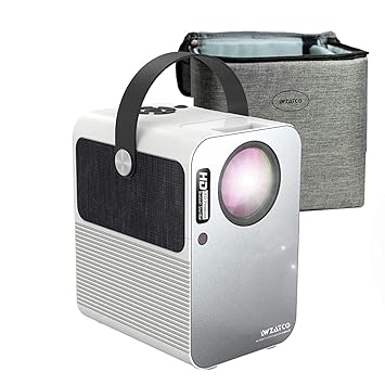 (Renewed) WZATCO M6 Pro Android 9.0 Smart WiFi Bluetooth Projector Supports 4K, �45�4D Keystone Correction, HiFi Dolby Stereo, Home Theater Projector Works with Netflix, Prime Video (M6 Pro (Android 9.0) White)