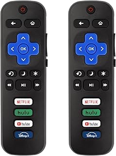 New Universal TV Remote Compatible Only for Roku TVs Remote,Compatible for TCL Roku/Hisense Roku/Onn Roku TVs (Not for Roku Stick and Box) (Pack of 2)