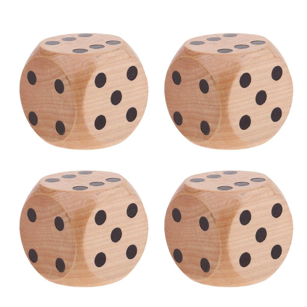Jeu de dés de Jeu, 4 Jeux D6 à Six Faces 5 cm for Le Camping et de Nombreux Jeux