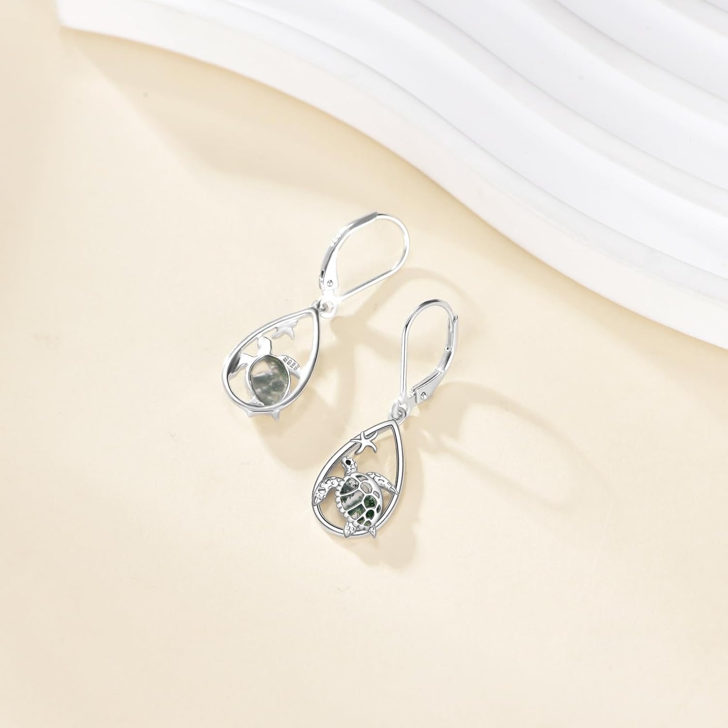 Teardrop Earrings 925 Sterling Silver Dangle Earrings Animal Jewelry Gifts for Women - Image 2