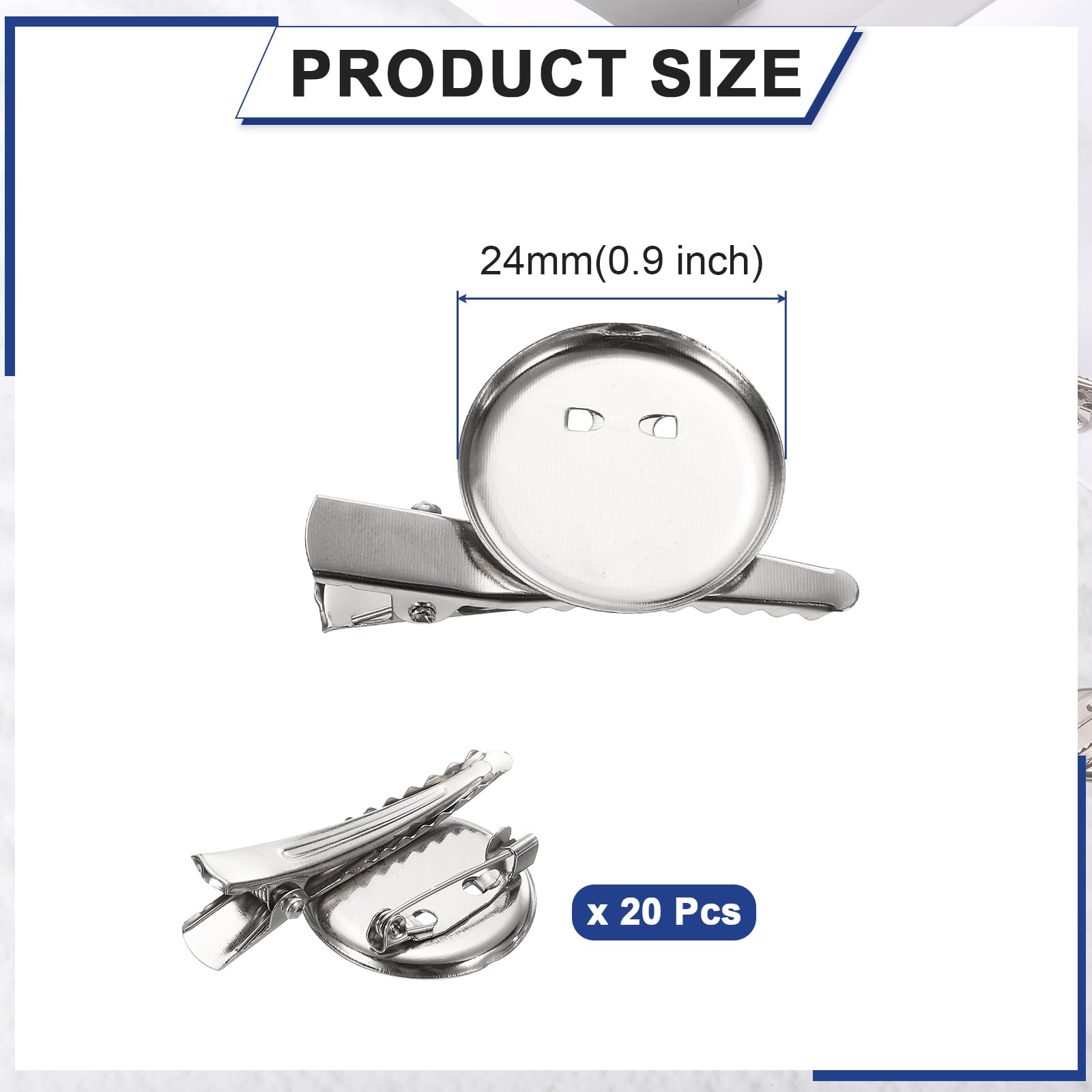 20 Spille Da Balia Bianche A Forma Di Pera/Zucca - Fermagli In Rame Antiruggine Per Etichette, Craft E Accessori (20mm)