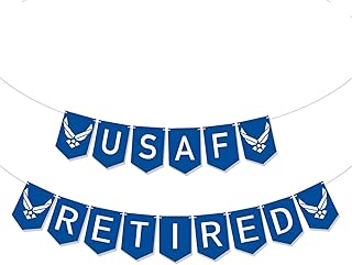 USAF Retired Banner,US Air Force Ritirement Party Decoration Banner,Pre-strung