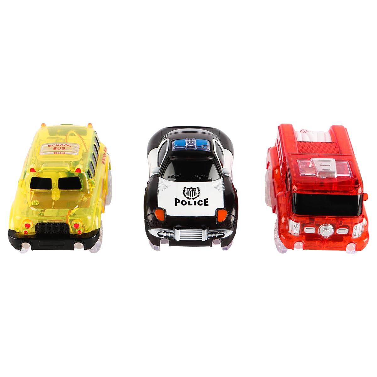 VOANZO 3 Pack Tracks Cars Track Accessories Set Educational Puzzle Track Car Game for Boys and Girls Compatible with Most Racing Car Tracks
