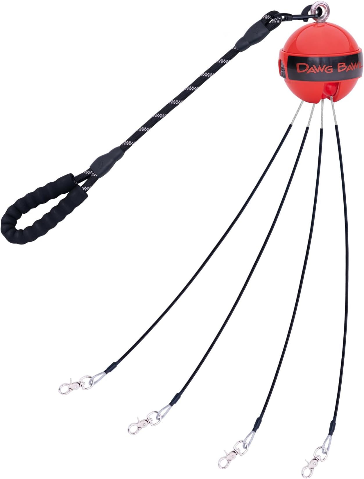 DAWG BAWL Dawg Bawl Multi Dog Leash Tangle Free - Automatically Untangles The Leads When Your Dogs Change Positions (Up to 30 pounds Each) Adjustable for Two, Three or Four Dogs