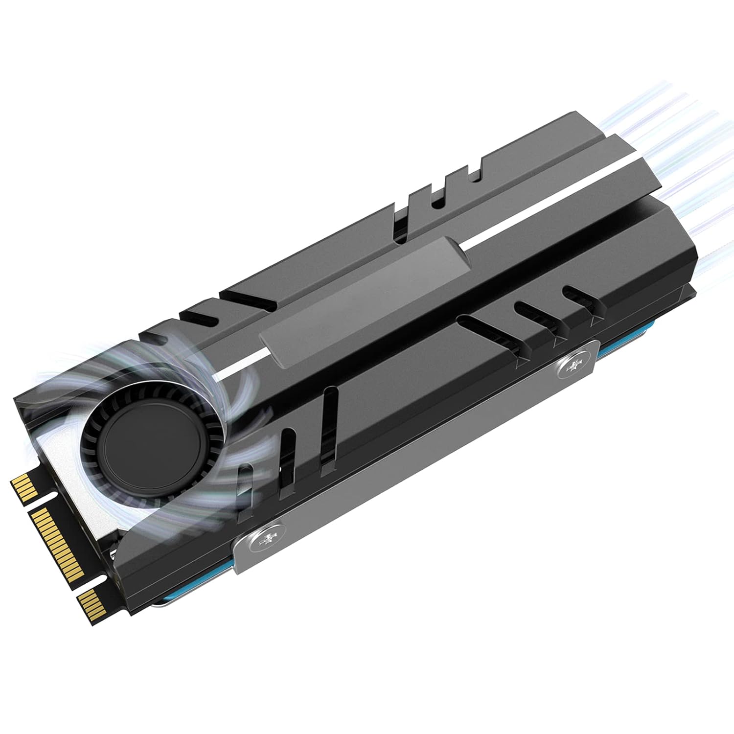 M.2 SSD heatsink with Fan,nvme heatsink with Thermal Pad