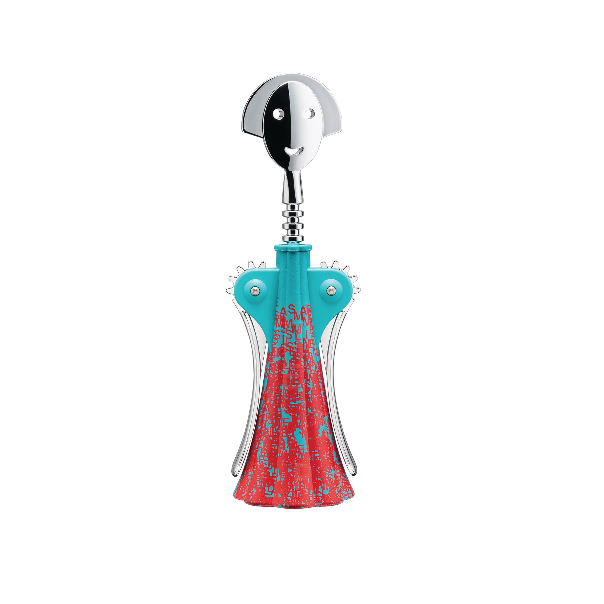 Alessi Anna G. Liquid AM01A 6 Cavatappi di Design, in AlkiPaper e Zama Cromata, Fosforescente, Multicolore