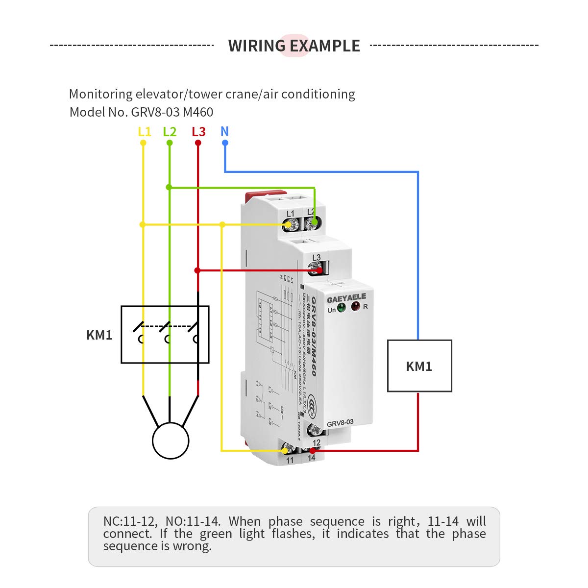 Snapklik.com : GAEYAELE Voltage Monitoring Relay Phase Sequence And ...